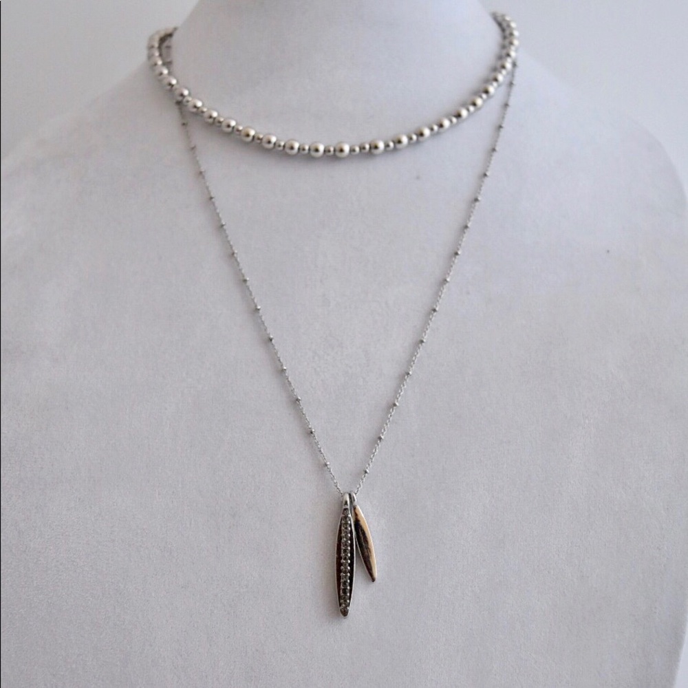 Lane Bryant Silver Dual Necklace